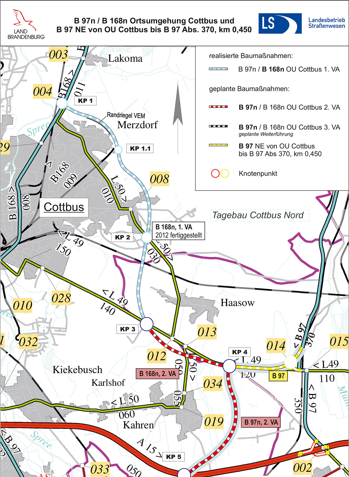 B 97/B 168 Ortsumgehung Cottbus - proVIA Verkehrsplaner